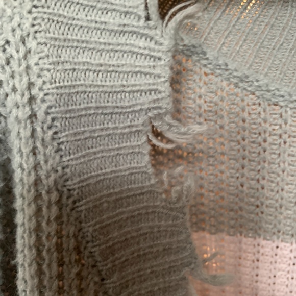 Simply southern cut fringed‎ distressed sweater. Worn once. - Picture 4 of 6